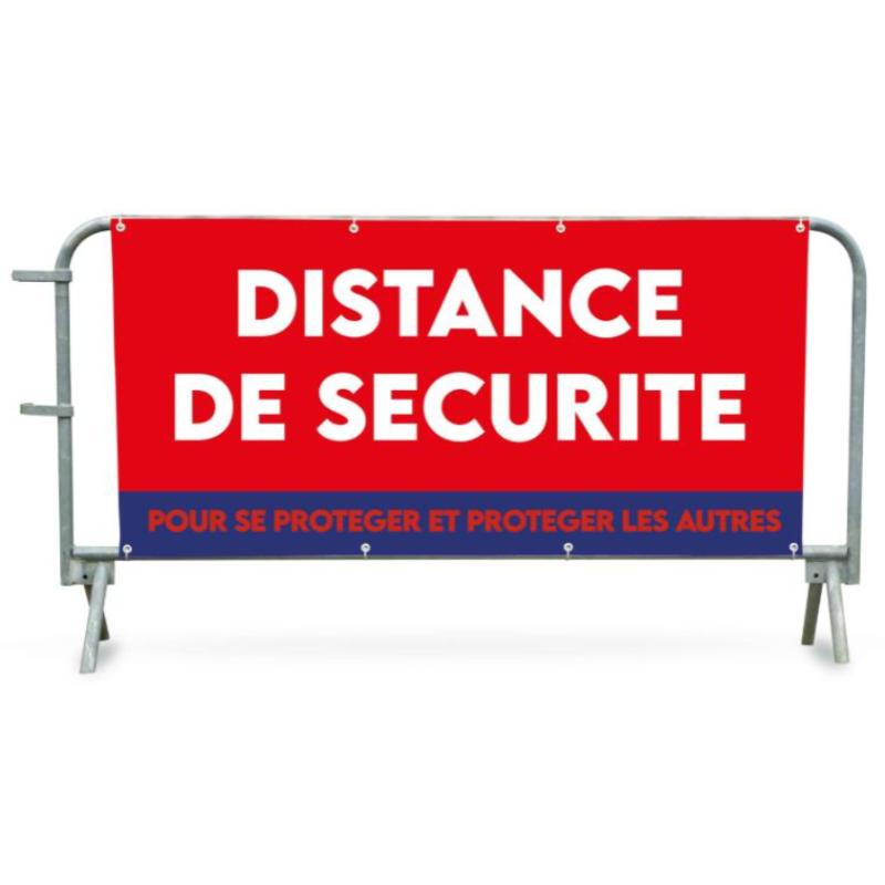 Bâche PVC  Distance de sécurité pour barrière de police