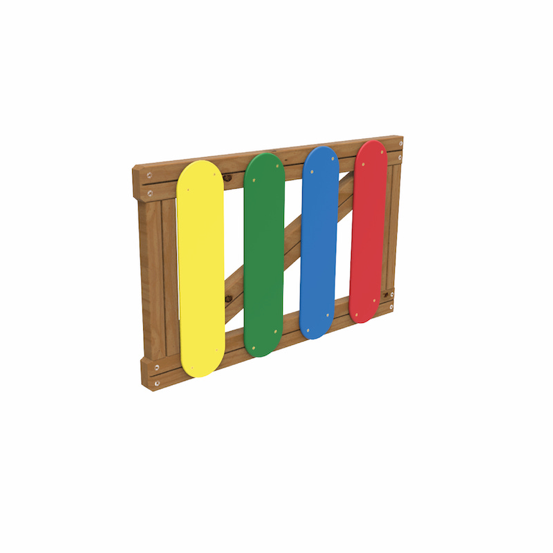Portillon en bois multicolore