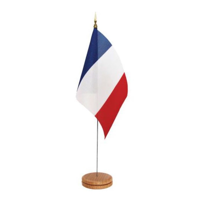 Lot de 10 drapeaux de table Français