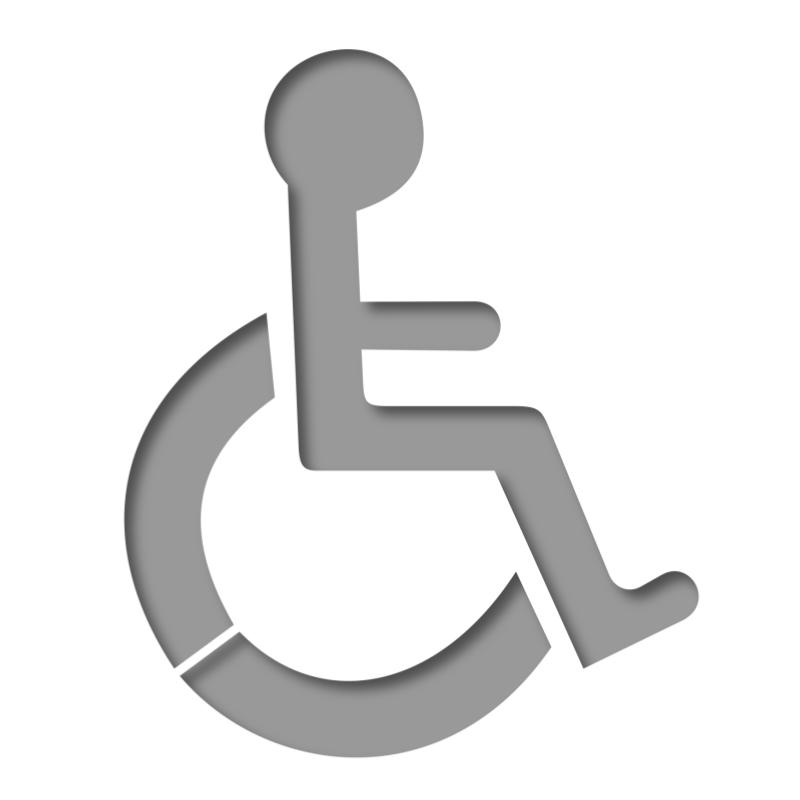Pochoir handicapé fauteuil roulant