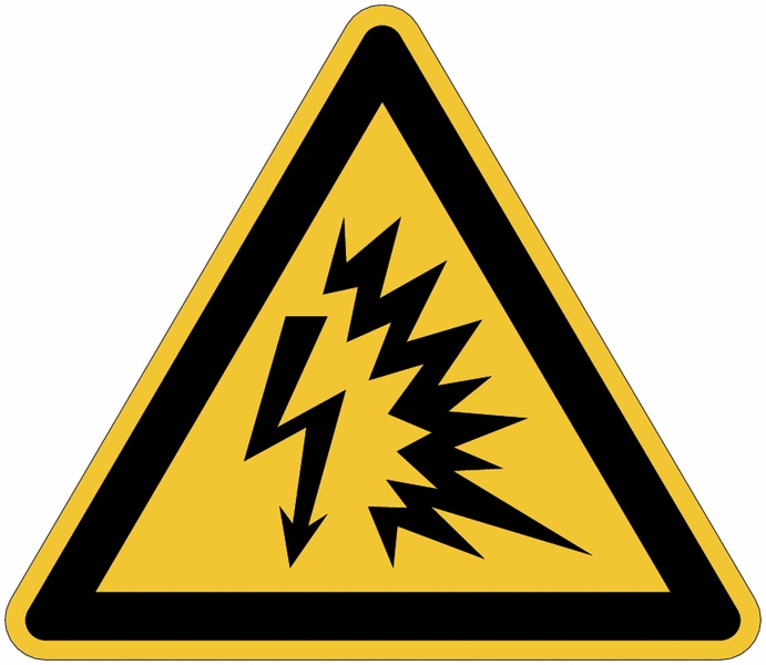 Panneaux et autocollants ISO 7010 - Danger Arc électrique - W042