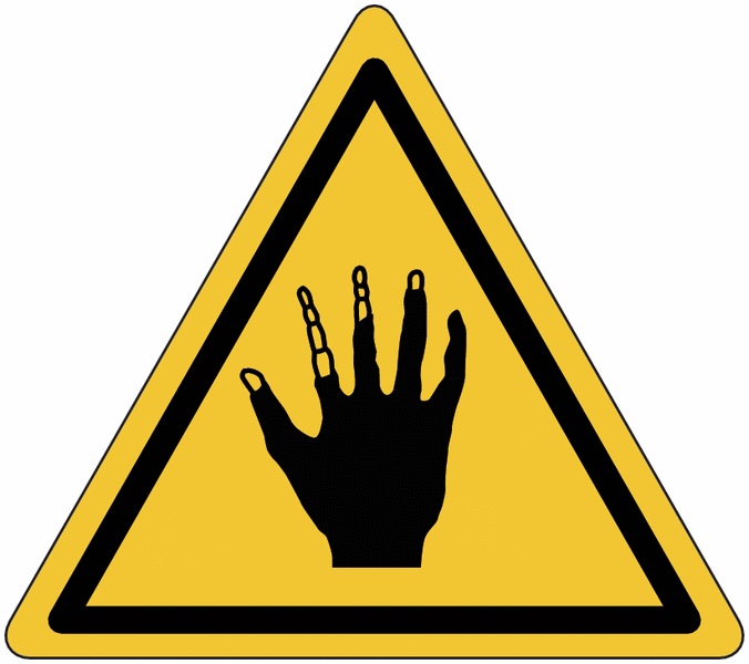 Panneaux et autocollants ISO 7010 - Attention à vos mains, acide