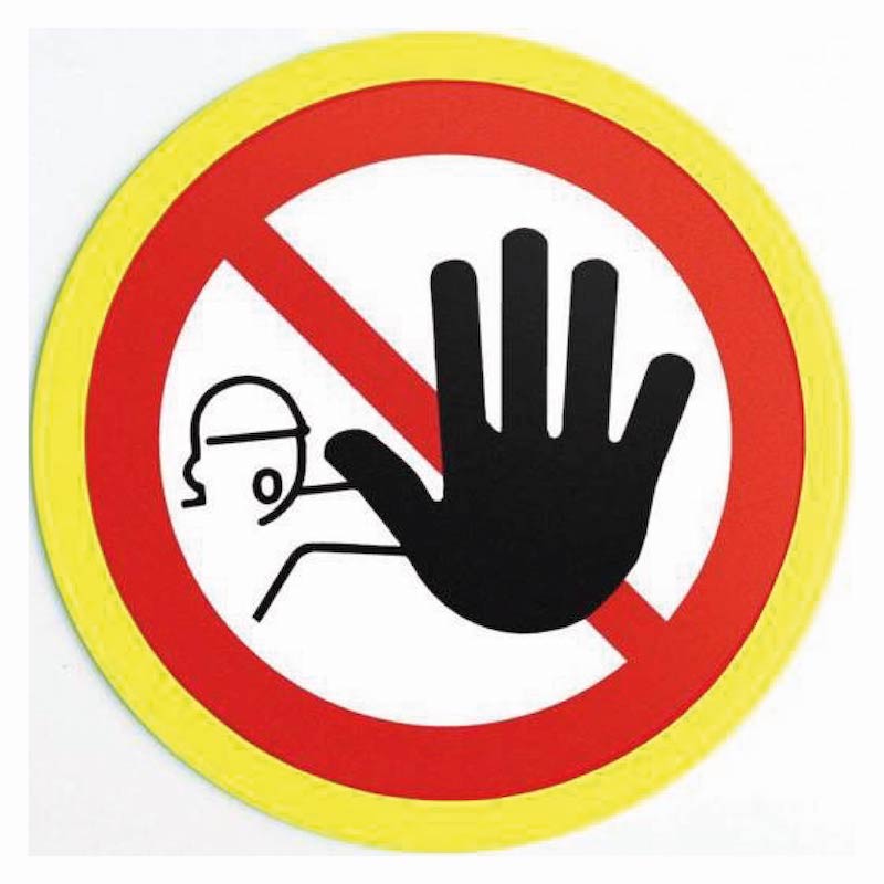 Signalétique accès interdit aux personnes non autorisées fluorescent