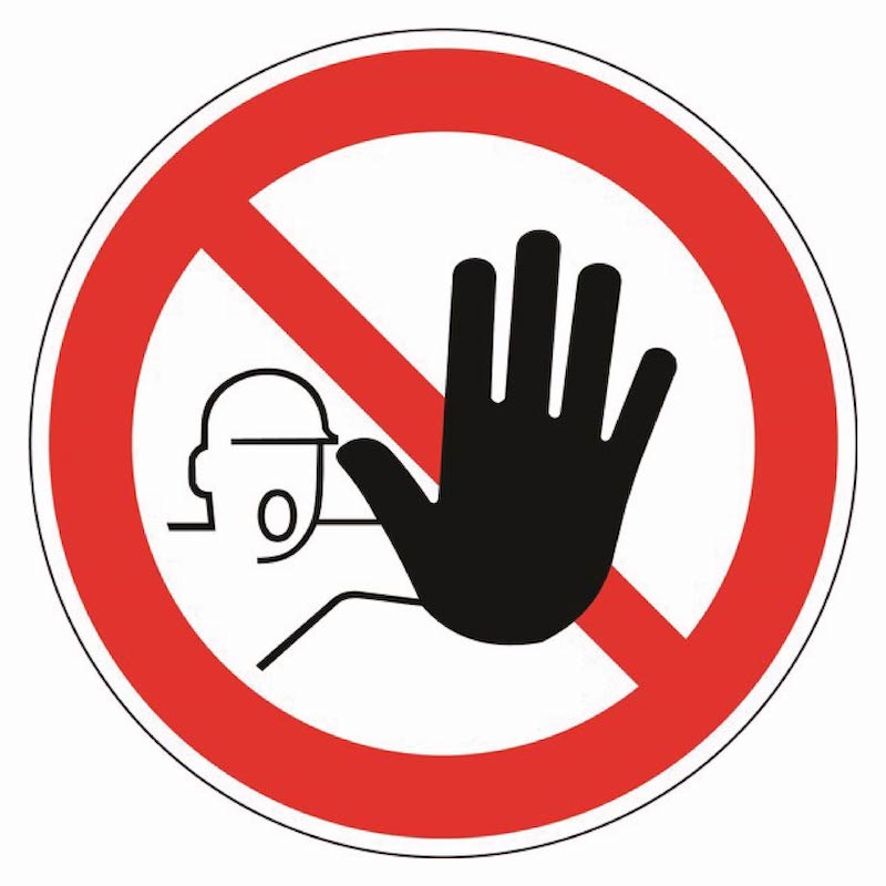 Signalétique entrée interdite aux personnes non autorisées