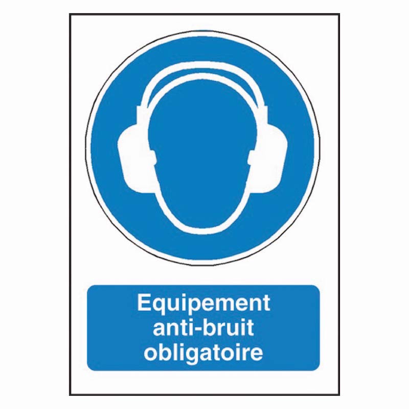 Signalétique équipement anti-bruit obligatoire M003F