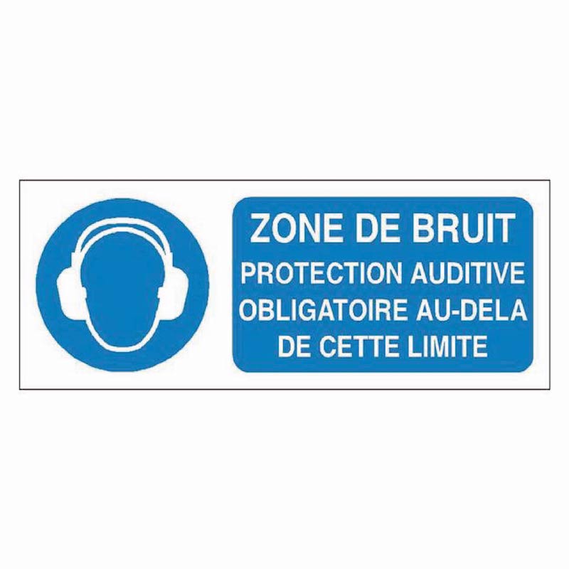 Signalétique zone de bruit protection auditive obligatoire