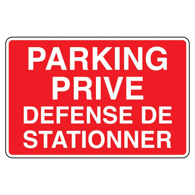 Signalétique parking défense de stationner