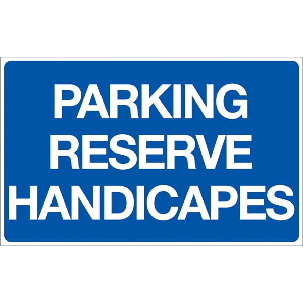 Signalétique parking réservé aux handicapés