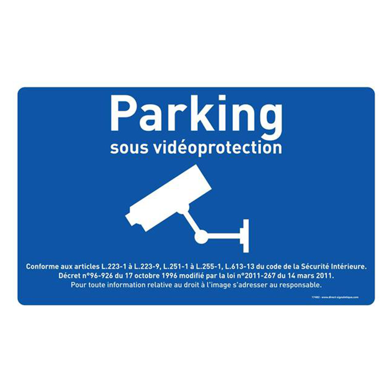 Signalétique parking sous vidéoprotection