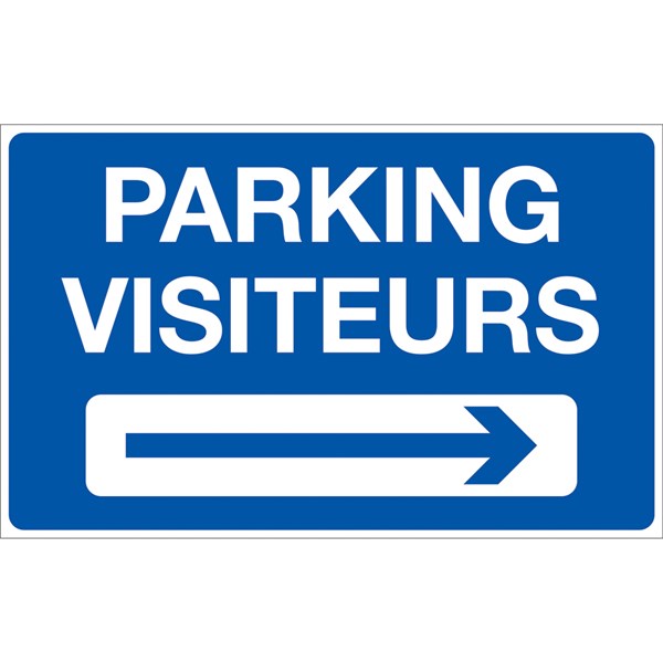 Signalétique parking visiteurs flèche à droite