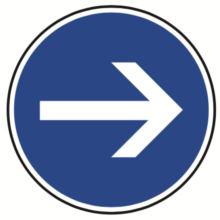 B21-1 "Obligation de tourner à droite"