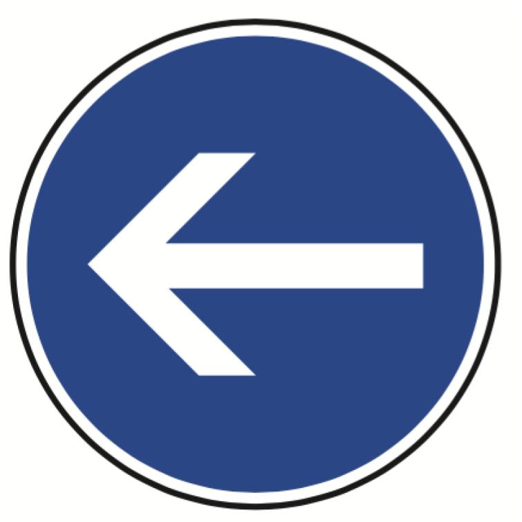 B21-2 "Obligation de tourner à gauche"