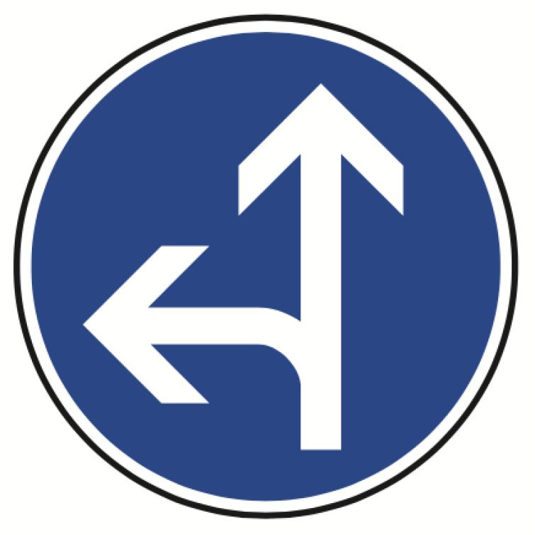 B21d2 "Directions tout droit ou à gauche"
