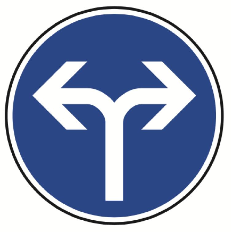 B21e "Directions à droite ou à gauche"