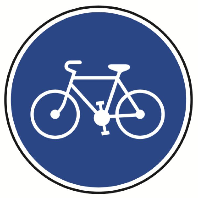 B22a "Zone cycliste obligatoire"