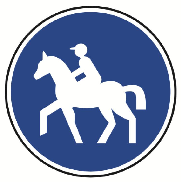 B22c "Chemin obligatoire pour cavaliers"