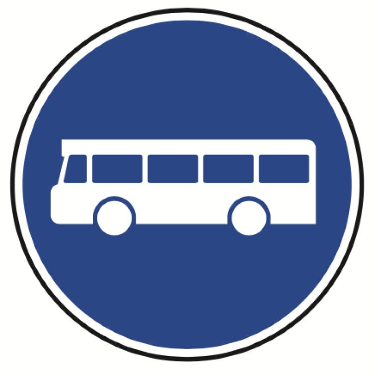 B27a "Voie réservée véhicules services réguliers transport en commun"