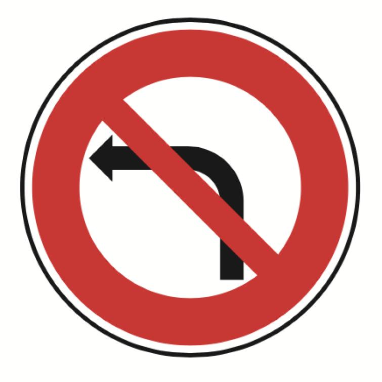 B2a "Interdiction de tourner à gauche"