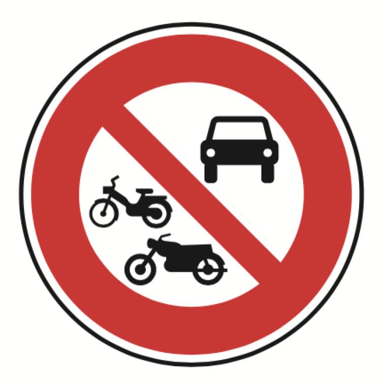 B7b "Accès interdit à tous les véhicules à moteur"