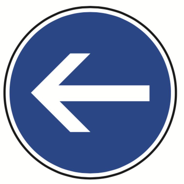BK21 - 2 "Obligation de tourner à gauche"