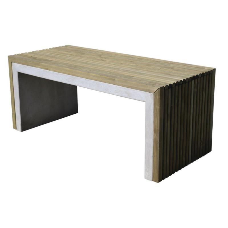 Table en bois et béton prométhée